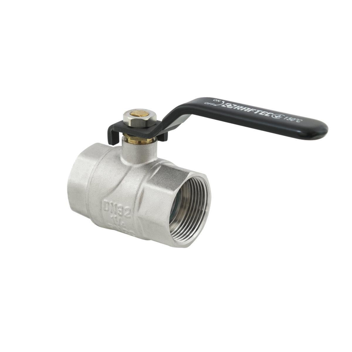 Кран шаровый Raftec PN20 ВВ ручка 1-1/4" Black (43590)