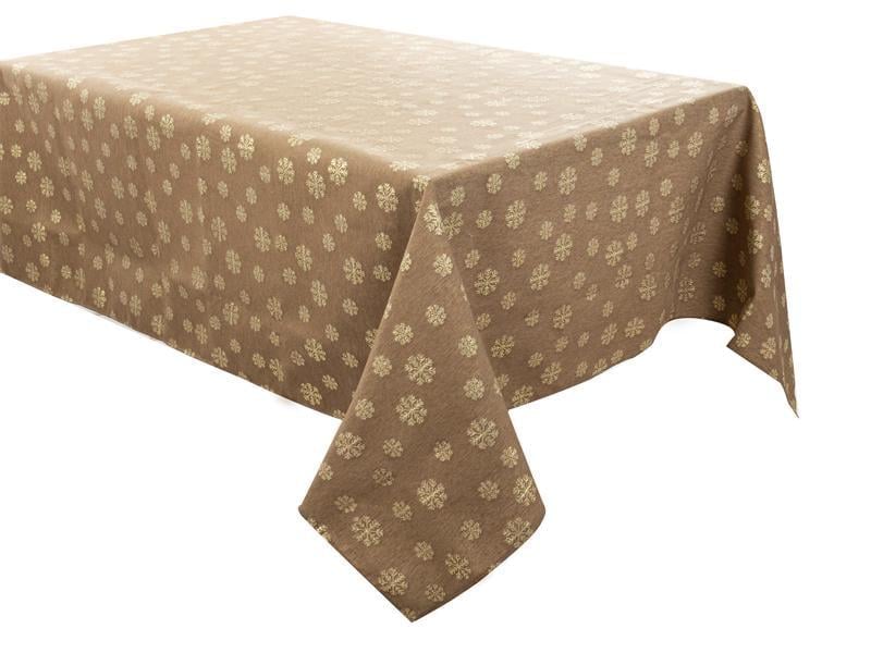 Скатерть тефлоновая Lefard Karen lurex teflon taupe 160x180 см (715-343)