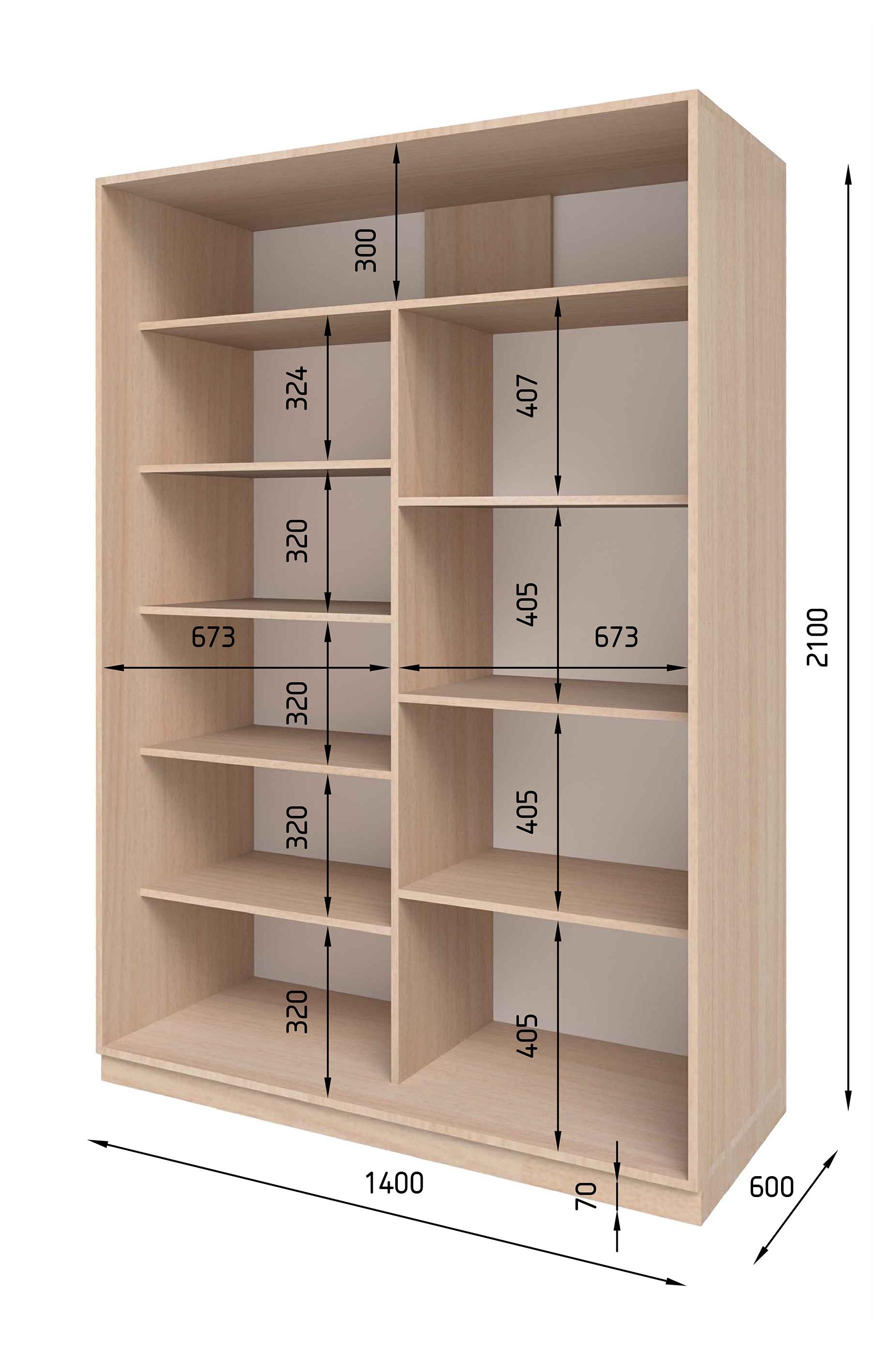 Шафа-купе SENAM S-Line 140х60х210 см Дуб сонома трюфель (К-4-4) - фото 2