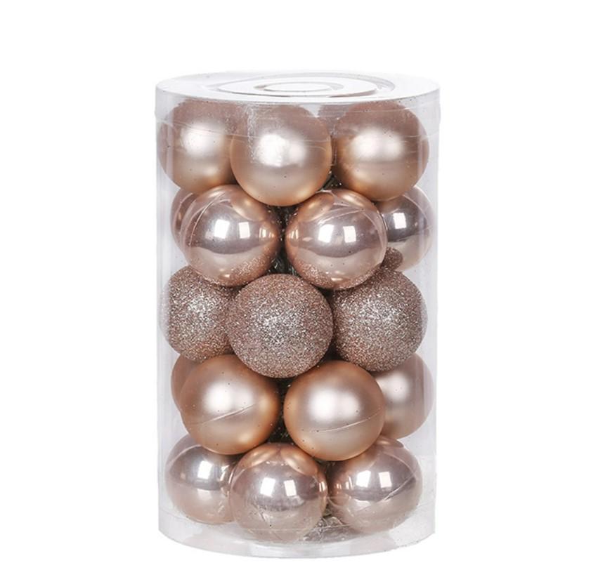 Набор шаров новогодних пластиковых глаз 25 шт. 3 см (13861)