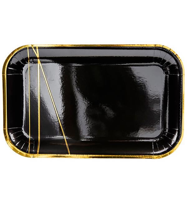 Папір тарілки Black&gold 6 шт. 22x135 см