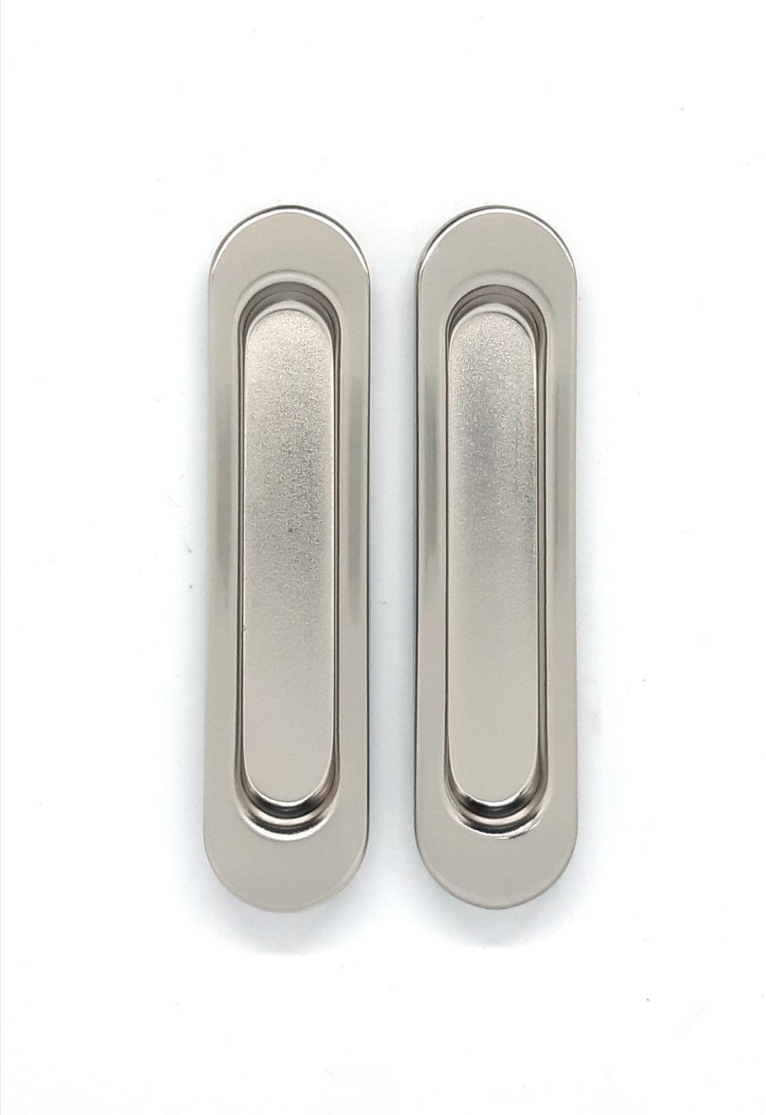 Комплект ручок для розсувних дверей Кедр овальні Нікель матовий (10966574)
