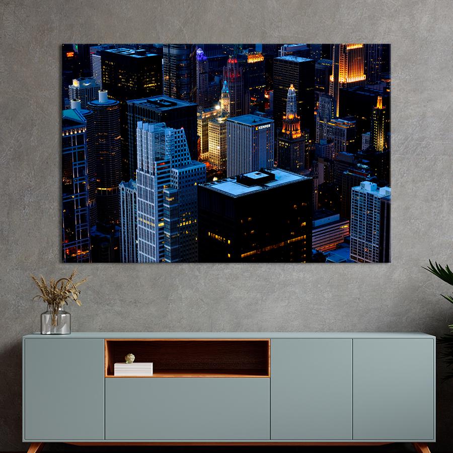 Картина міста Хмарочоси Мангеттена 51x34 см (A555-1)