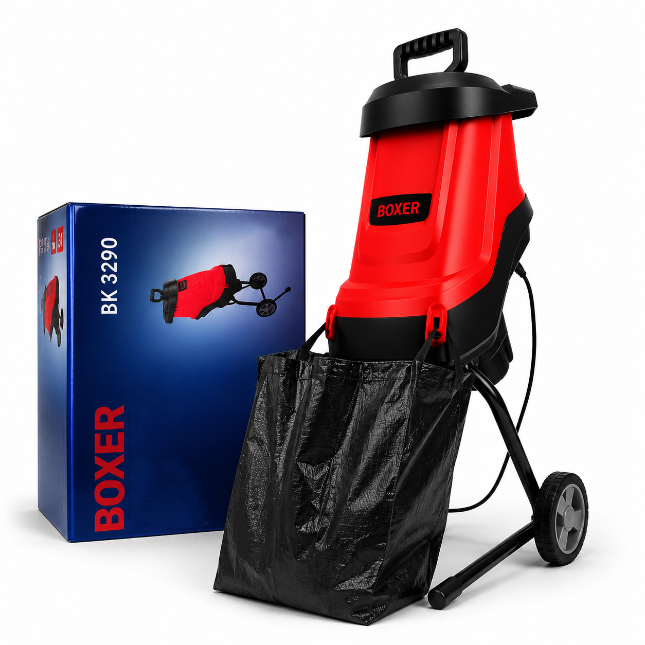 Измельчитель веток BOXER BX-3290 2600 Вт 50 л Красный
