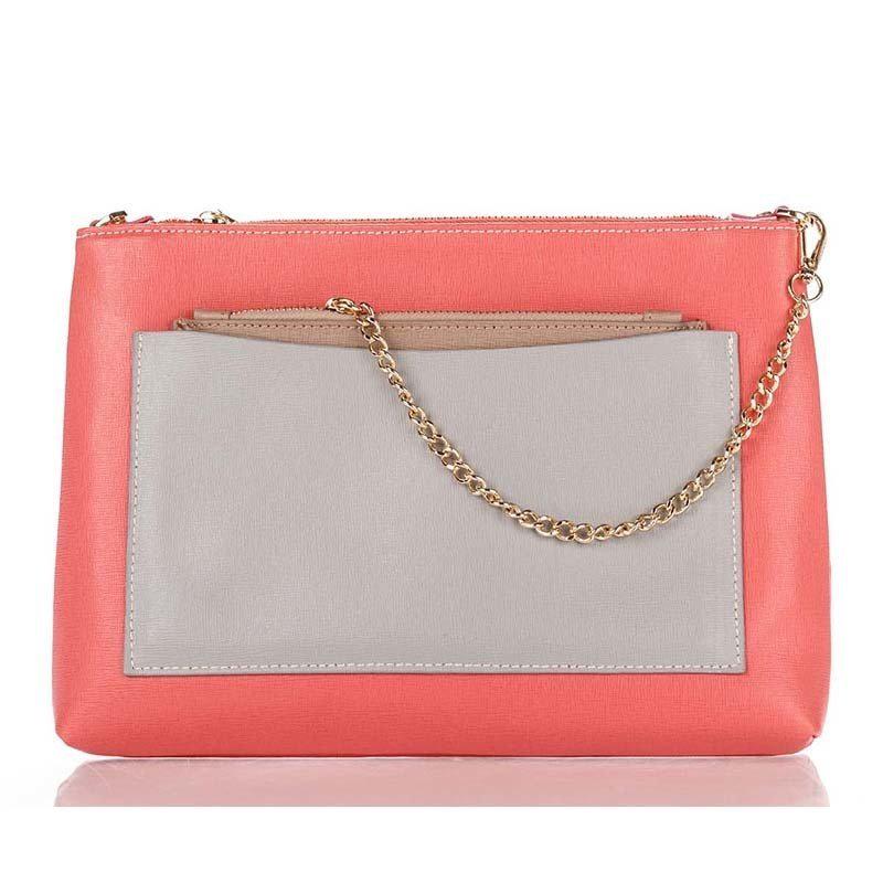 Сумка-клатч женская кожаная Italian bags Розовый (7808_roze)
