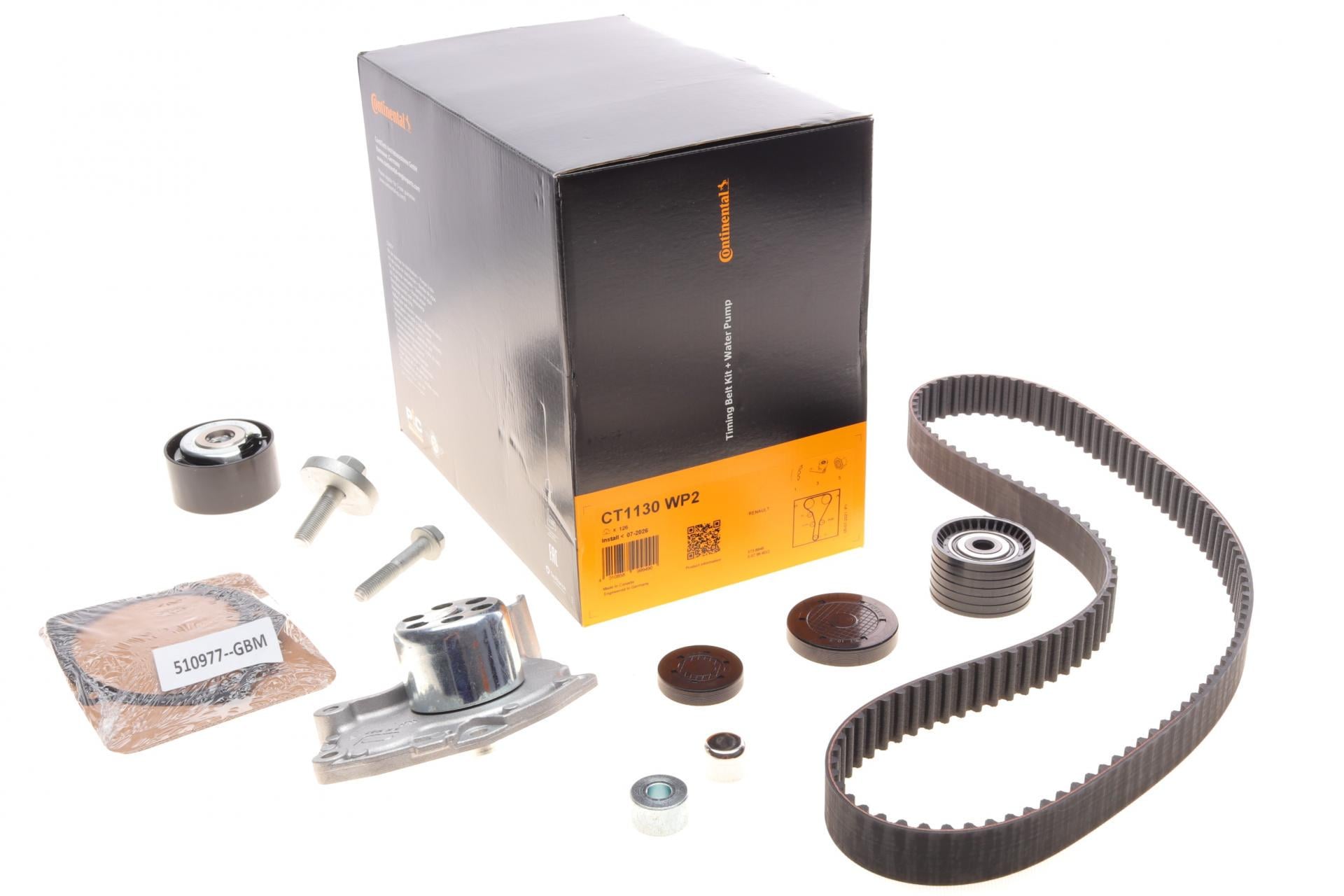 Комплект ГРМ з помпою Renault Clio III/Megane II/III/Scenic II/Trafic 2.0 16V 01- 27x126z (CT1130WP2 CONTINENTAL)