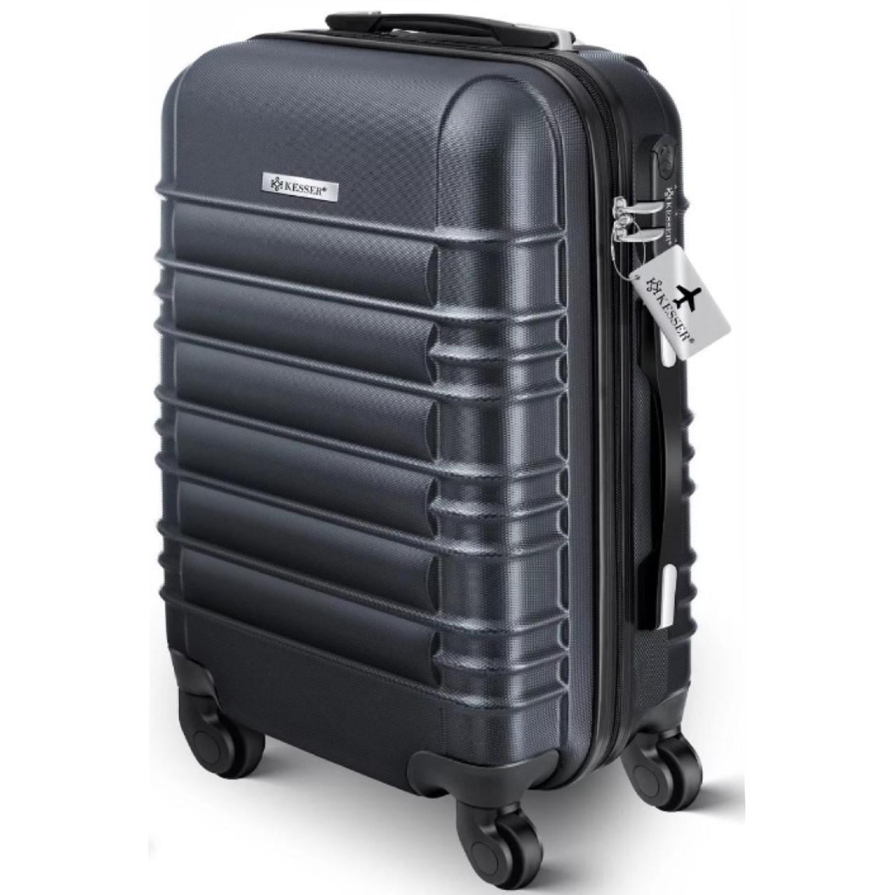 Валіза дорожня KESSER ABS пластик із замком та вагами 55 см/55 л Антрацит