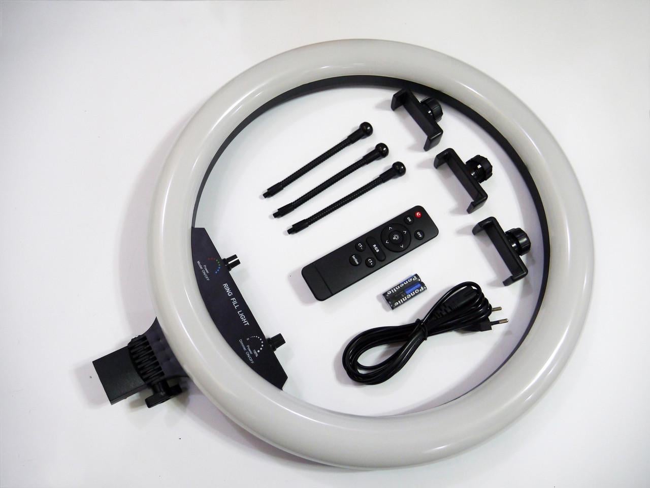 Кольцевая LED лампа RGB MJ18 45 см 220 В пульт (17456)