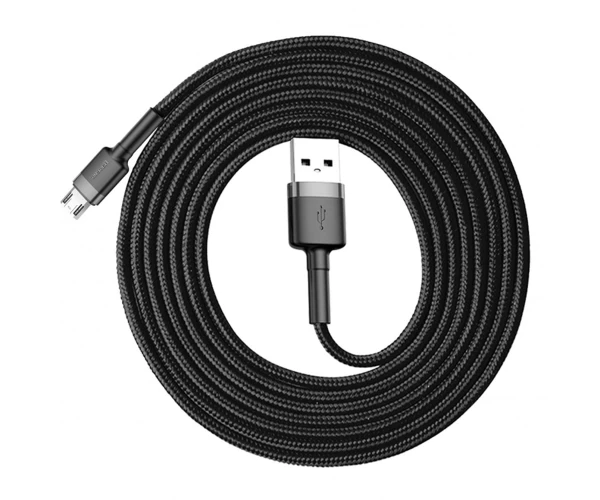 Кабель Data Baseus Cafule CAMKLF-CG1 MicroUsb 2 м Black - фото 2