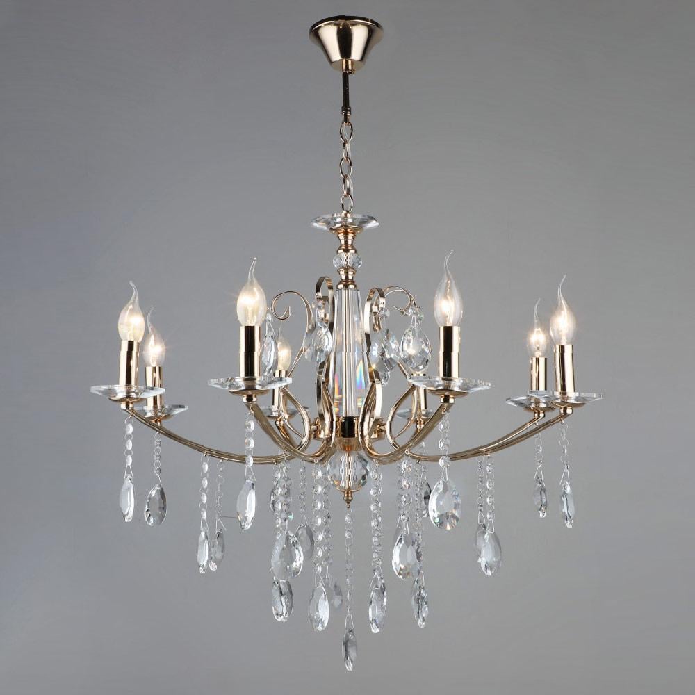 Люстра подвесная свечи Light House Золотой (SRS-18420/8)