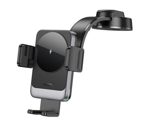 Держатель для телефона в машину Hoco HW14 Speed Wireless 15W Black/Gray