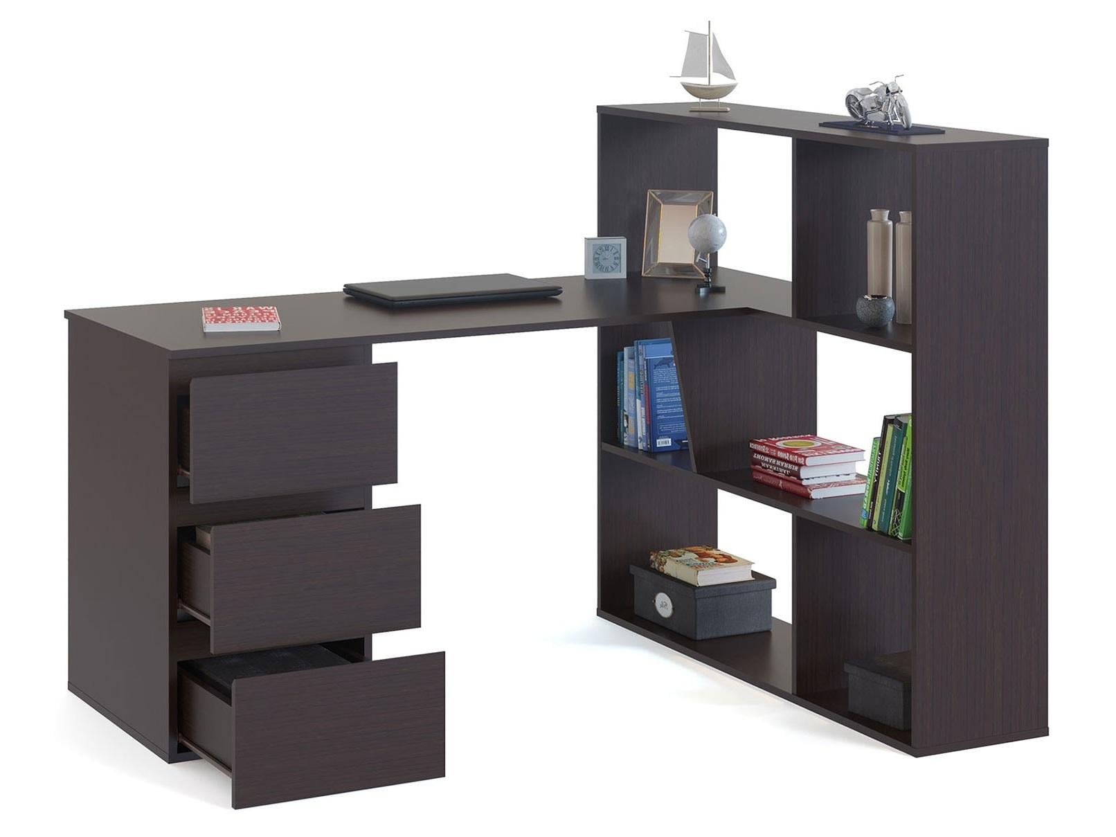 Письменный стол XDesk 20 слева с полками и тумбой Венге (XDesk-20)