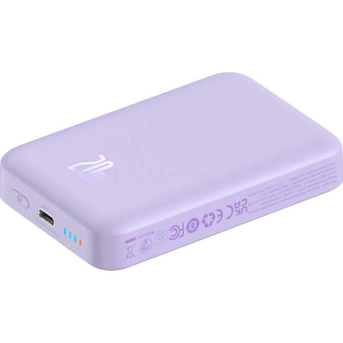 Внешний аккумулятор Baseus Magnetic Bracket Mini 10000 mAh 20W Purple (P10059001513-00) - фото 4