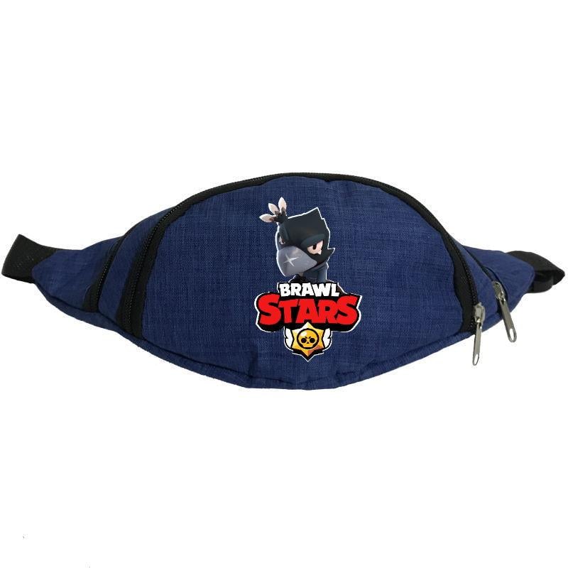 Поясная сумка-бананка Cappuchino toys Бравл Старс Ворон 2 BS-Crow Синий (1453925233)