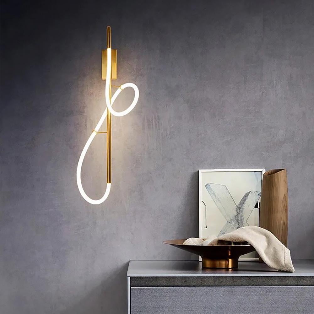 Бра Line.F WB 6/850 AB с гибким неоном Золотой (2614_5703)