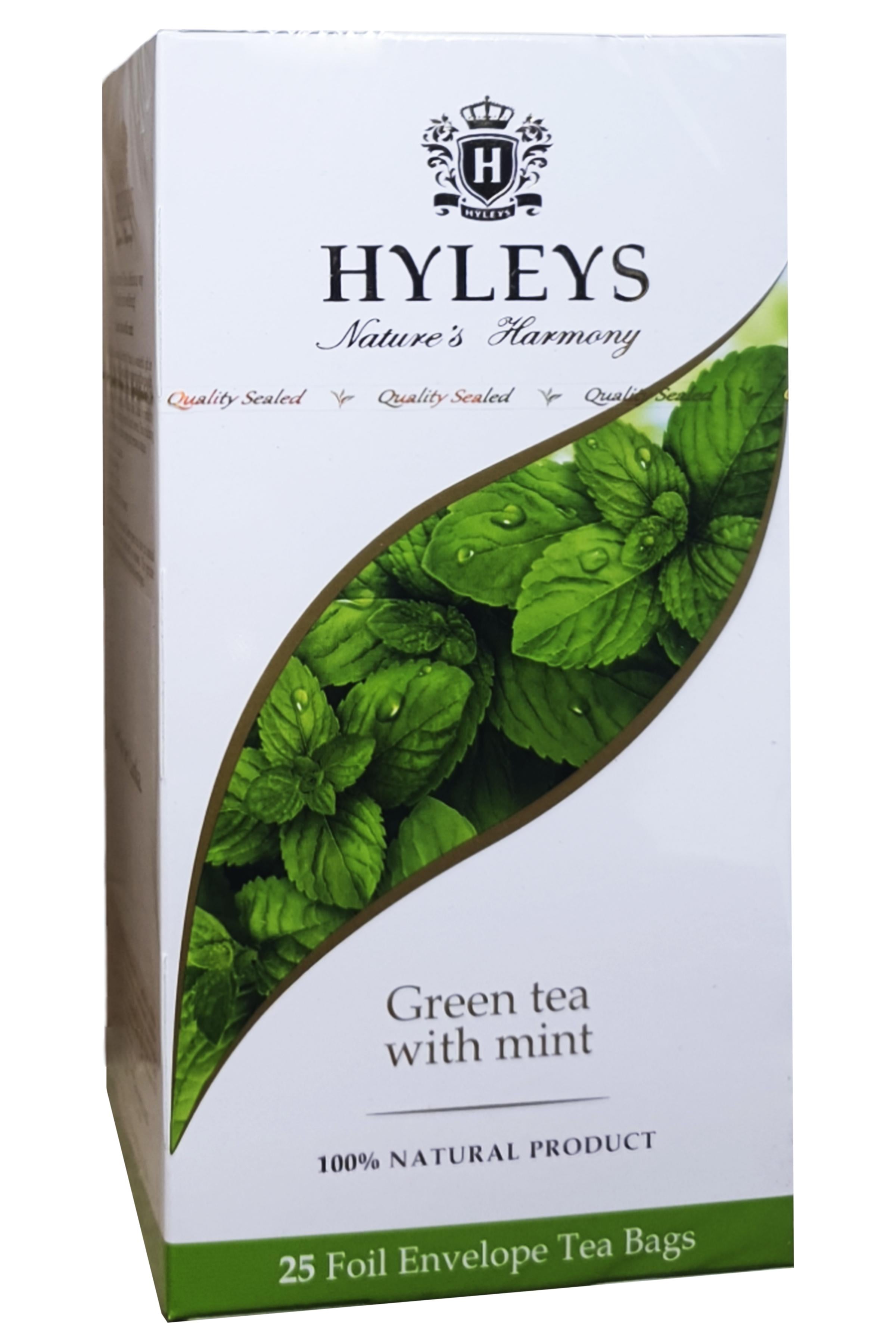 Чай зеленый Hyleys с мятой в пакетиках 25 шт. (58352)