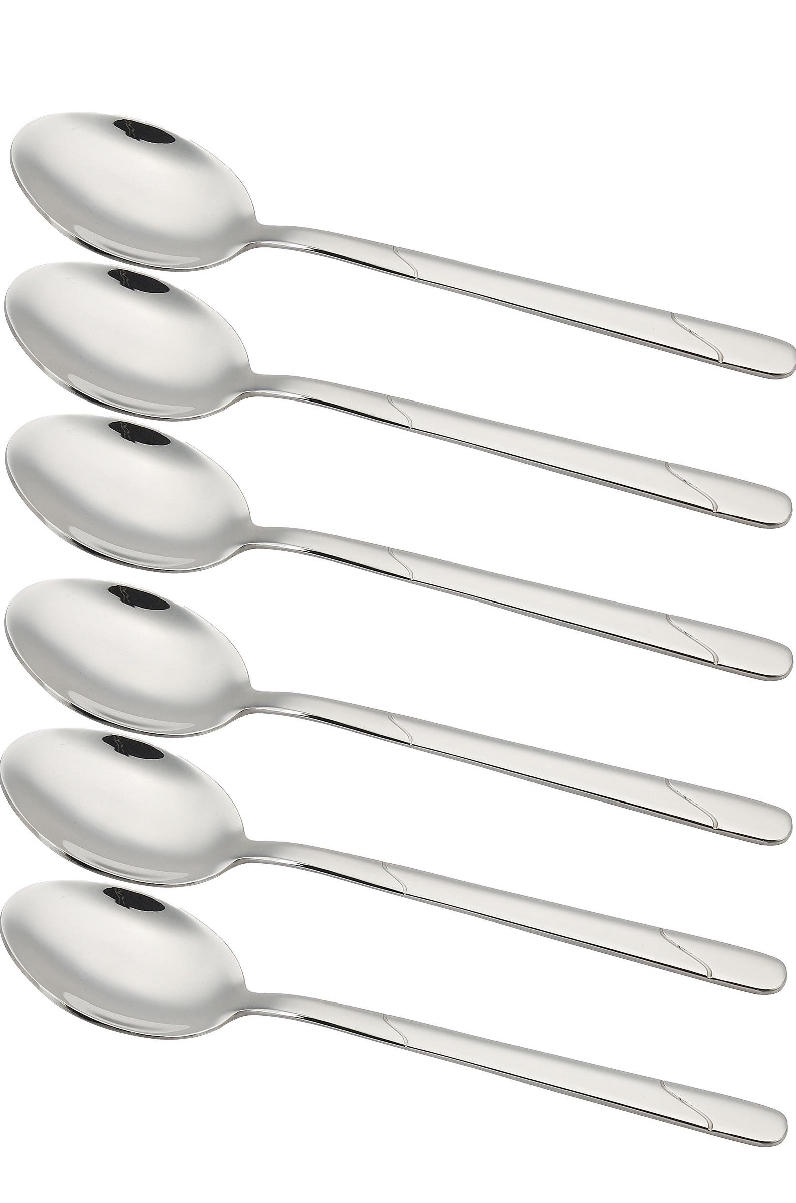 Набор столовых ложек VESTA PLATON 6 шт. Серебристый (BG-506S-L1)