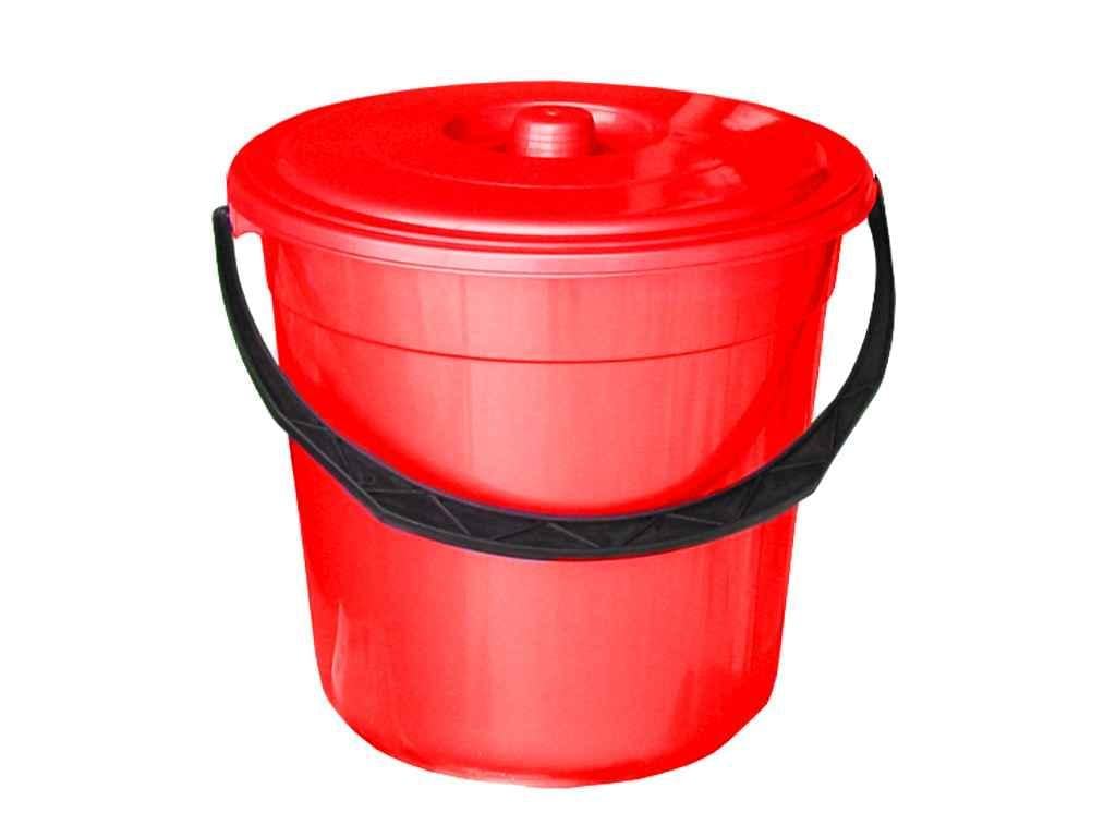 Ведро Мед пищевое с крышкой 15 л Красный (101960)