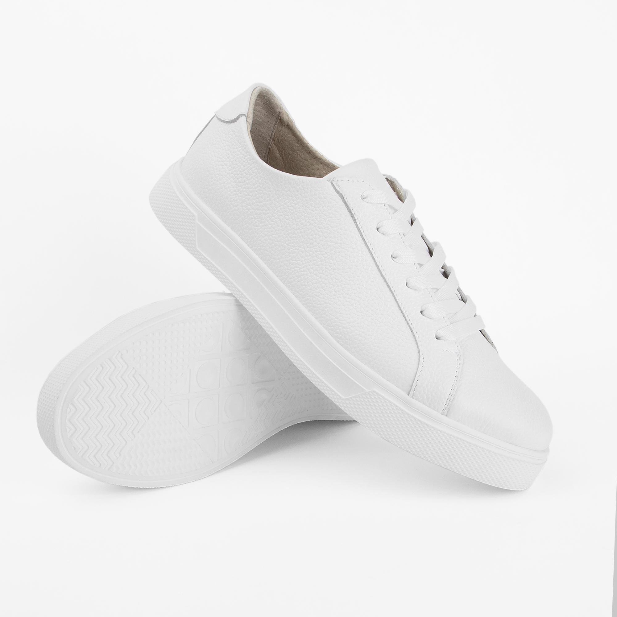 Кроссовки мужские классические Kindzer LUX 2202 из натуральной кожи р. 38 Белый (220238)