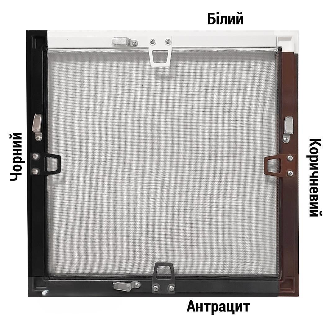 Москитная сетка с внутренним креплением Антипыль для окон/дверей на балкон Черный (2660393864) - фото 6