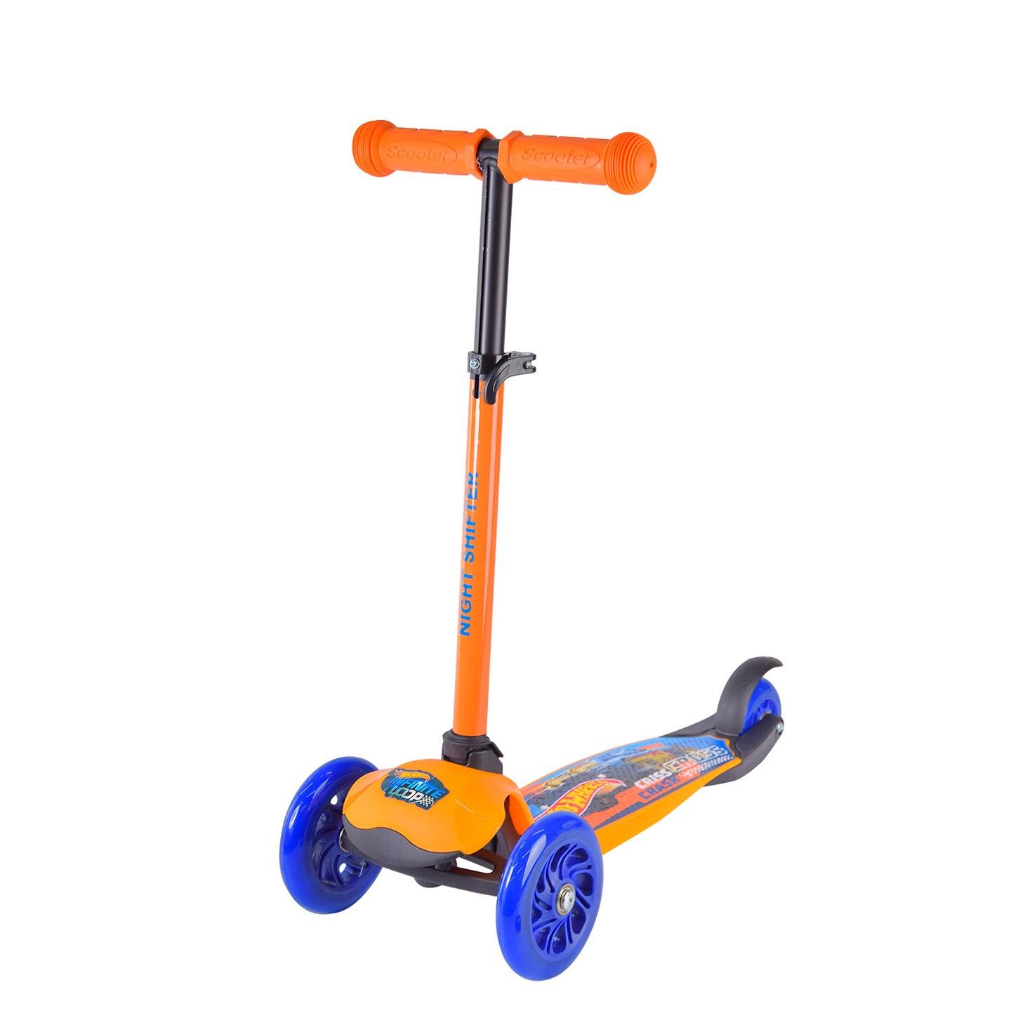 Самокат детский Bambi от 1 года трехколесный со светящимися колесами унисекс Оранжевый (DS-171-S-105)