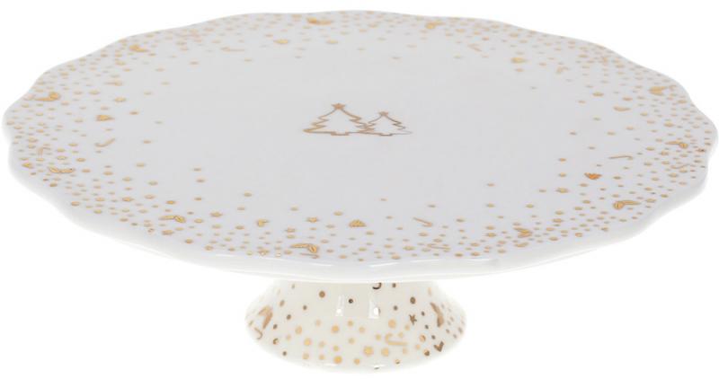 Підставка для торта Зимова феєрія 25 см порцелянова (BD-498-312)