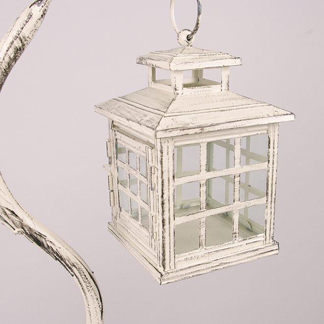 Подсвечник-фонарь Flora металлический 90 см Кремовый (39543) - фото 3 Подсвечник-фонарь Flora металлический 90 см Кремовый (39543) - фото 3