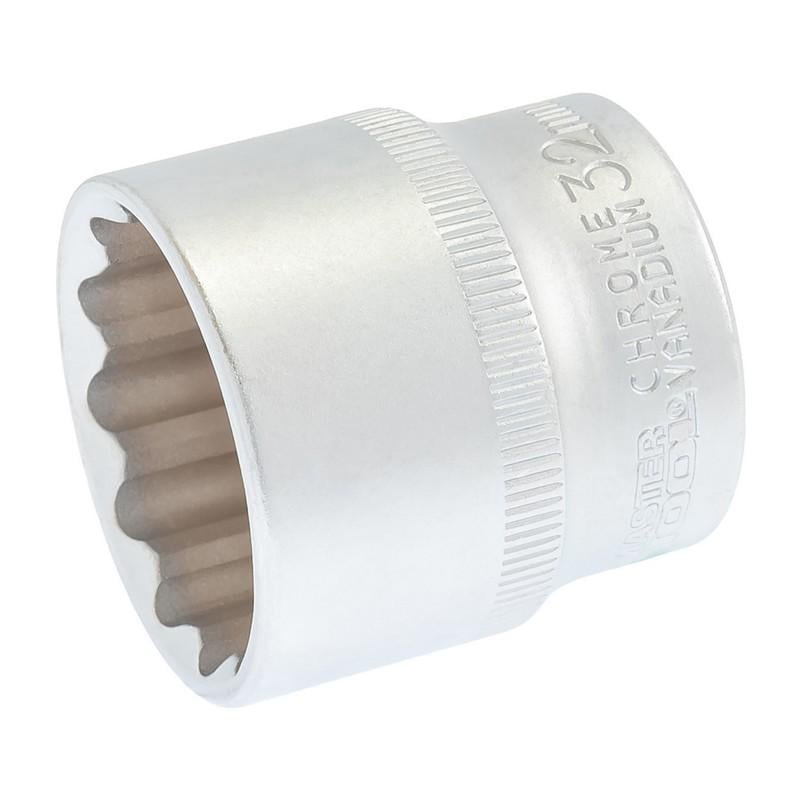 Головка торцевая MasterTool 12-гранная ½" 32 мм L 43 мм CrV 78-0632