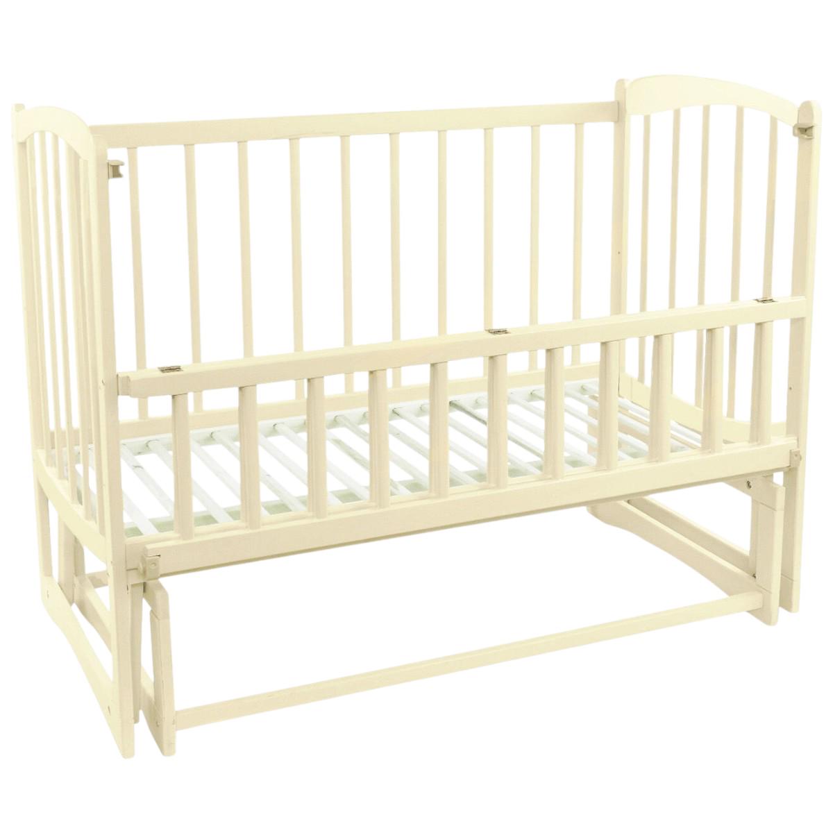 Кроватка детская маятник A-Toys Комета с откидным бортиком Слоновая кость Кроватка детская маятник A-Toys Комета с откидным бортиком Слоновая кость