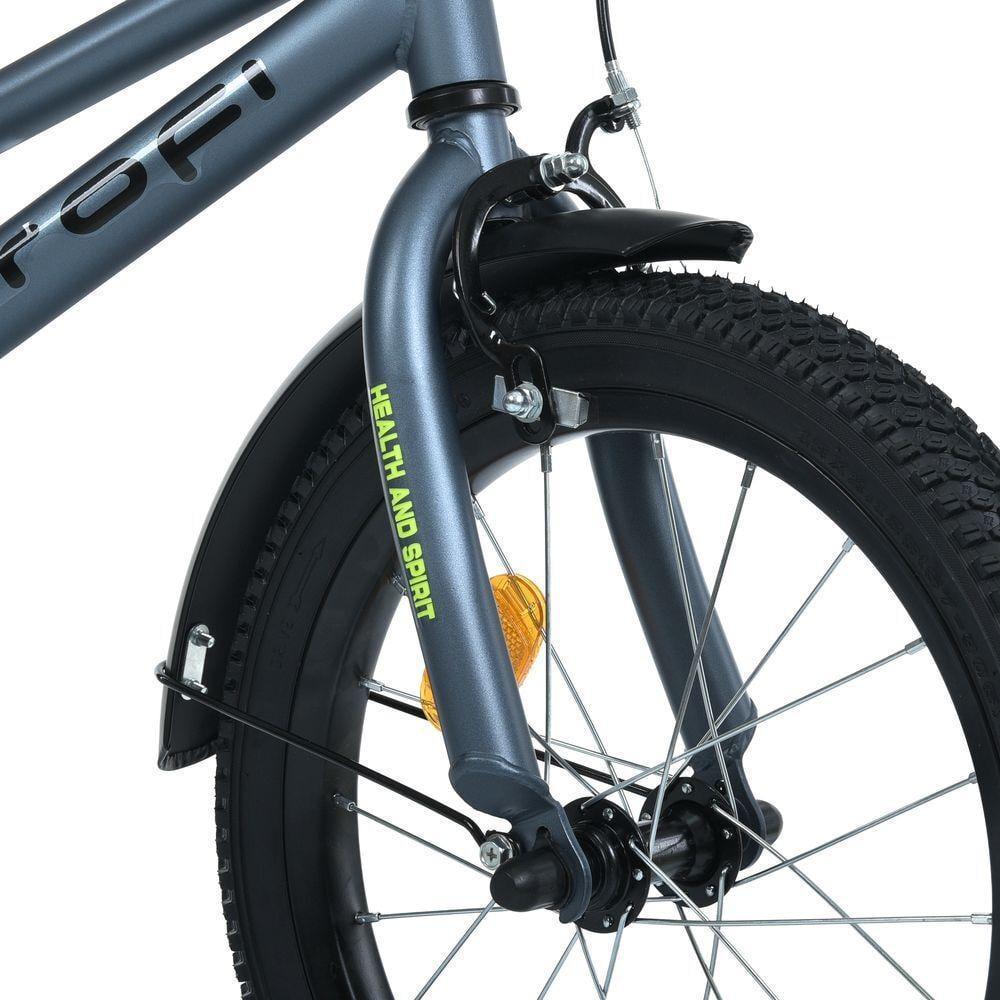 Дитячий велосипед PROF1 Prime 14" з багажником Графітовий - фото 4 Дитячий велосипед PROF1 Prime 14" з багажником Графітовий - фото 4