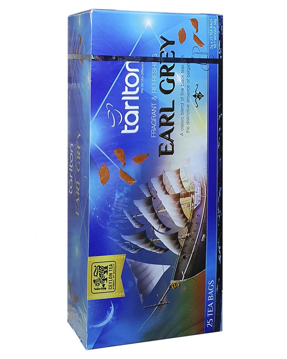 Чай черный Tarlton Earl Grey в пакетиках 25 шт. 2 г (54520)