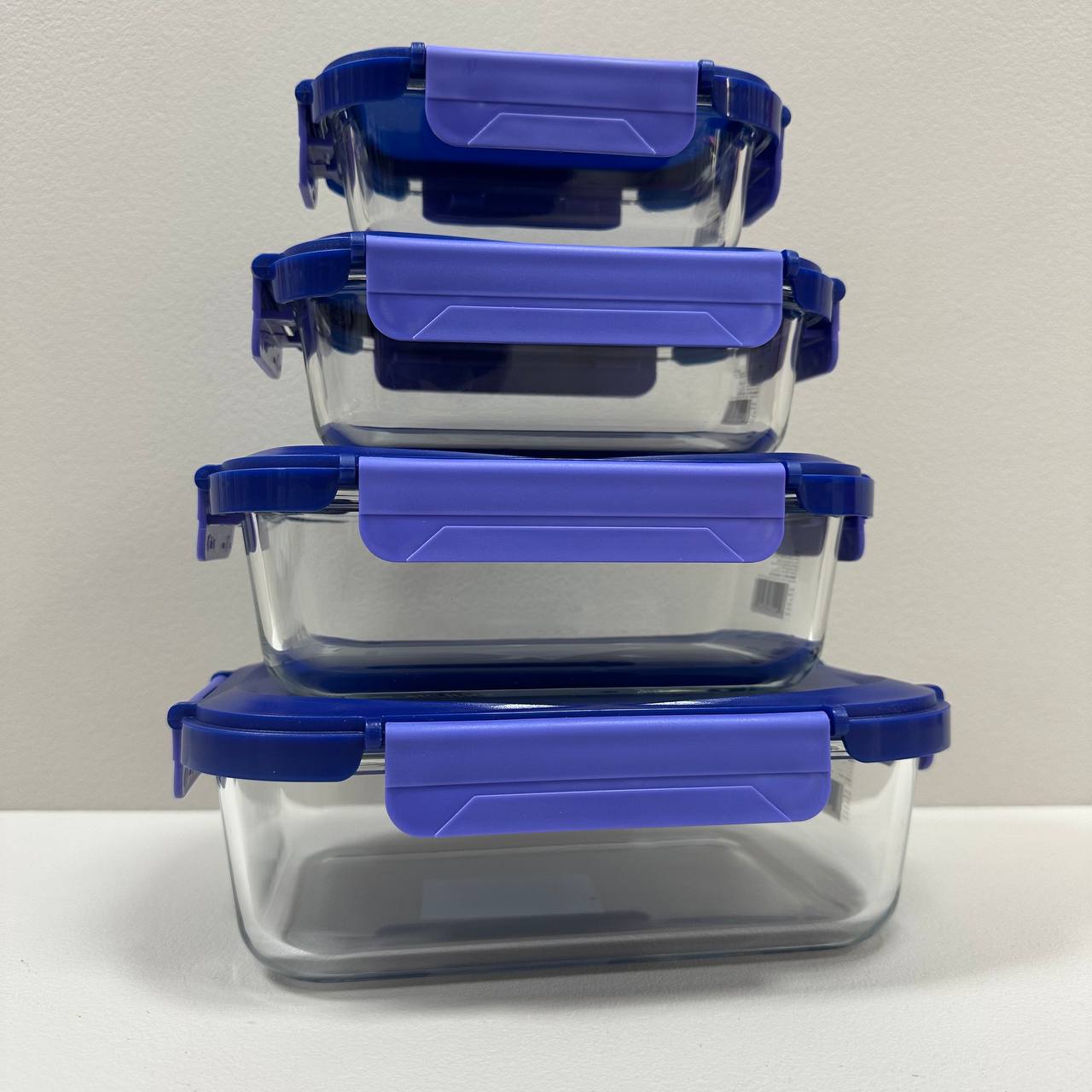 Набор контейнеров Luminarc Click Clack 370/650/1040/1520 мл Синий (23739) - фото 7