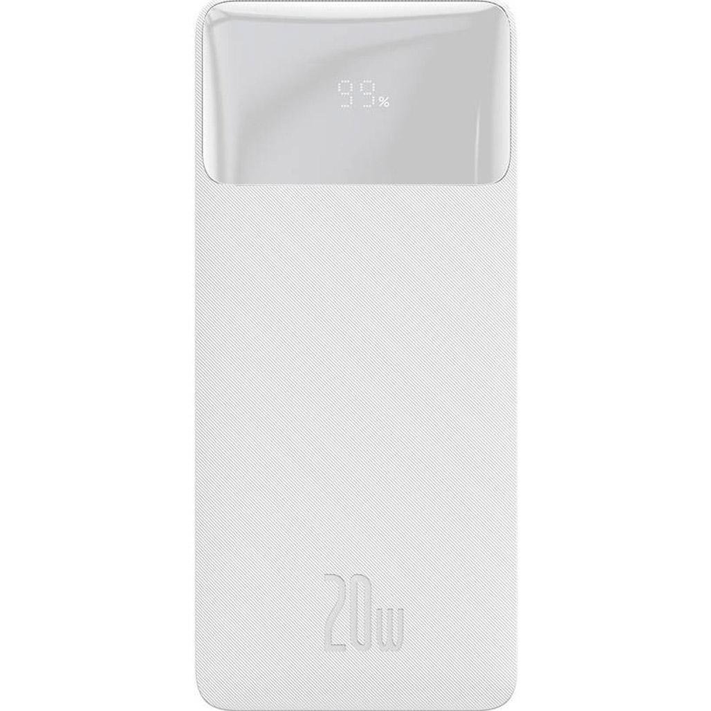 Зовнішній акумулятор Baseus Bipow Overseas 20W 10000 mAh White (PPBD050502)