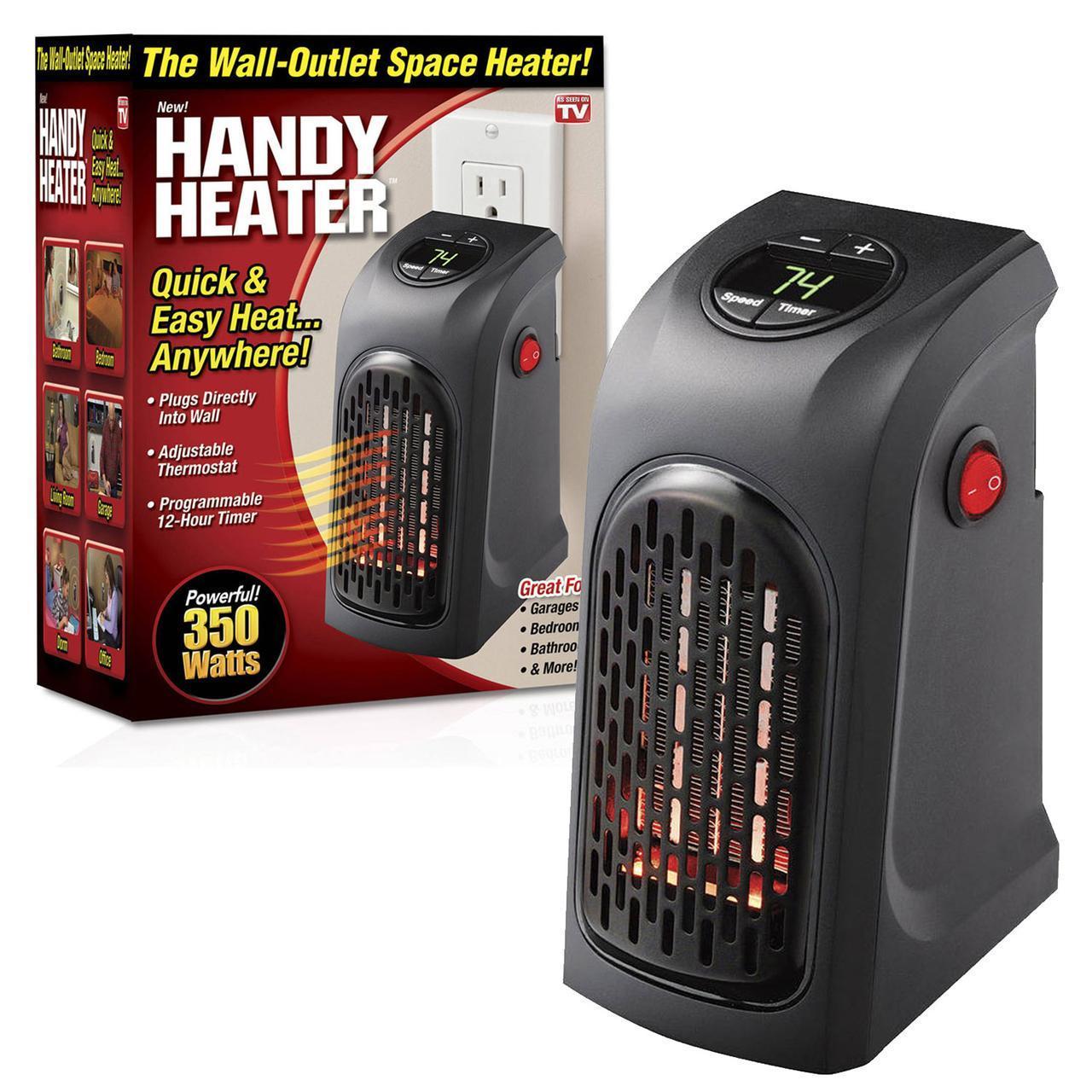 Обогреватель комнатный Handy Heater 400 Вт с пультом и регулировкой температуры Black