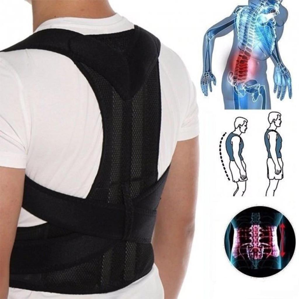 Корсет ортопедичний для корекції осанки Back Pain Help Support Belt M Чорний (1008586-Black-M) - фото 3