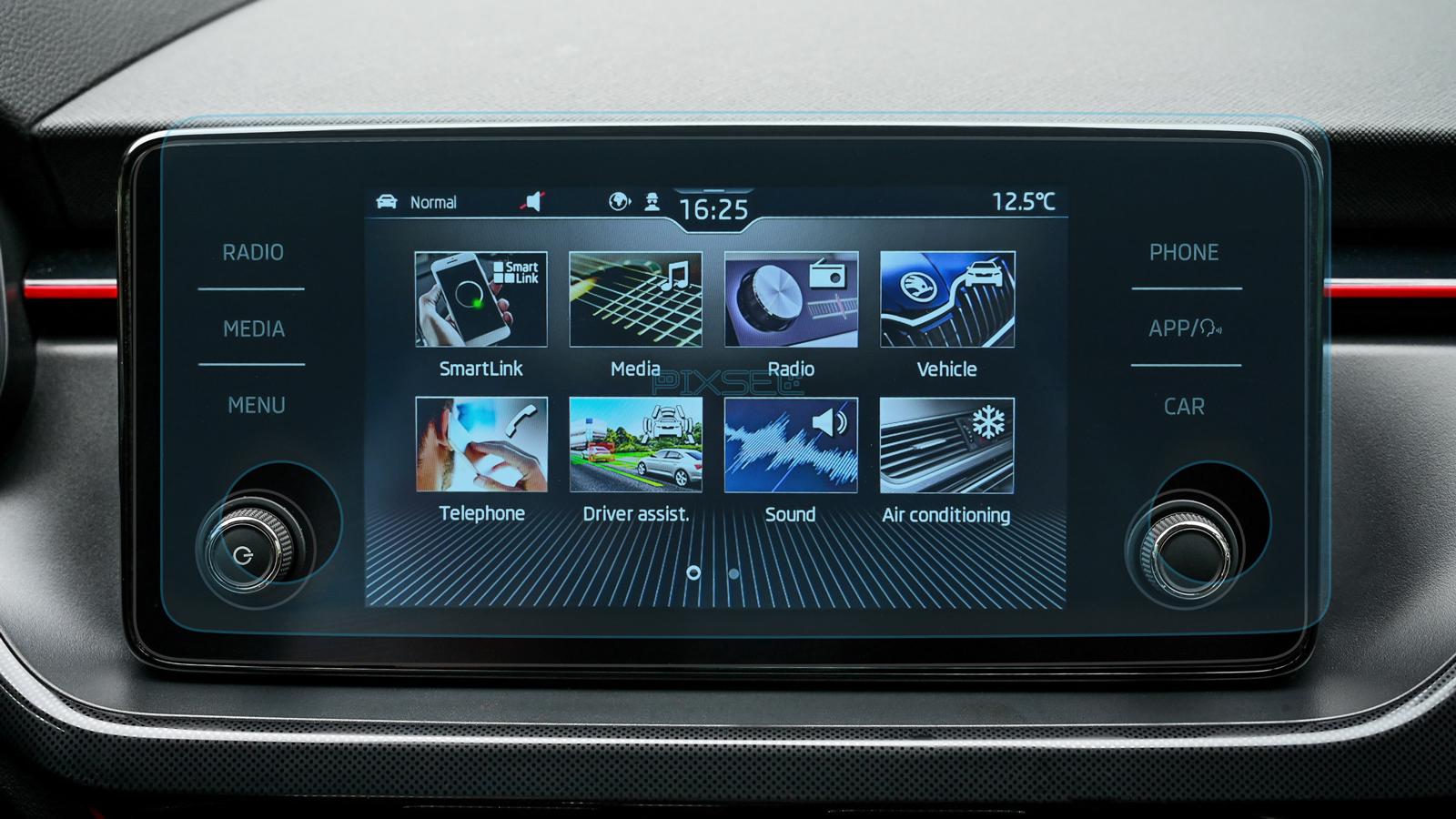 Стекло защитное Pixsel гибридный глянец на монитор Skoda SCALA 12,5“ 2019-2022
