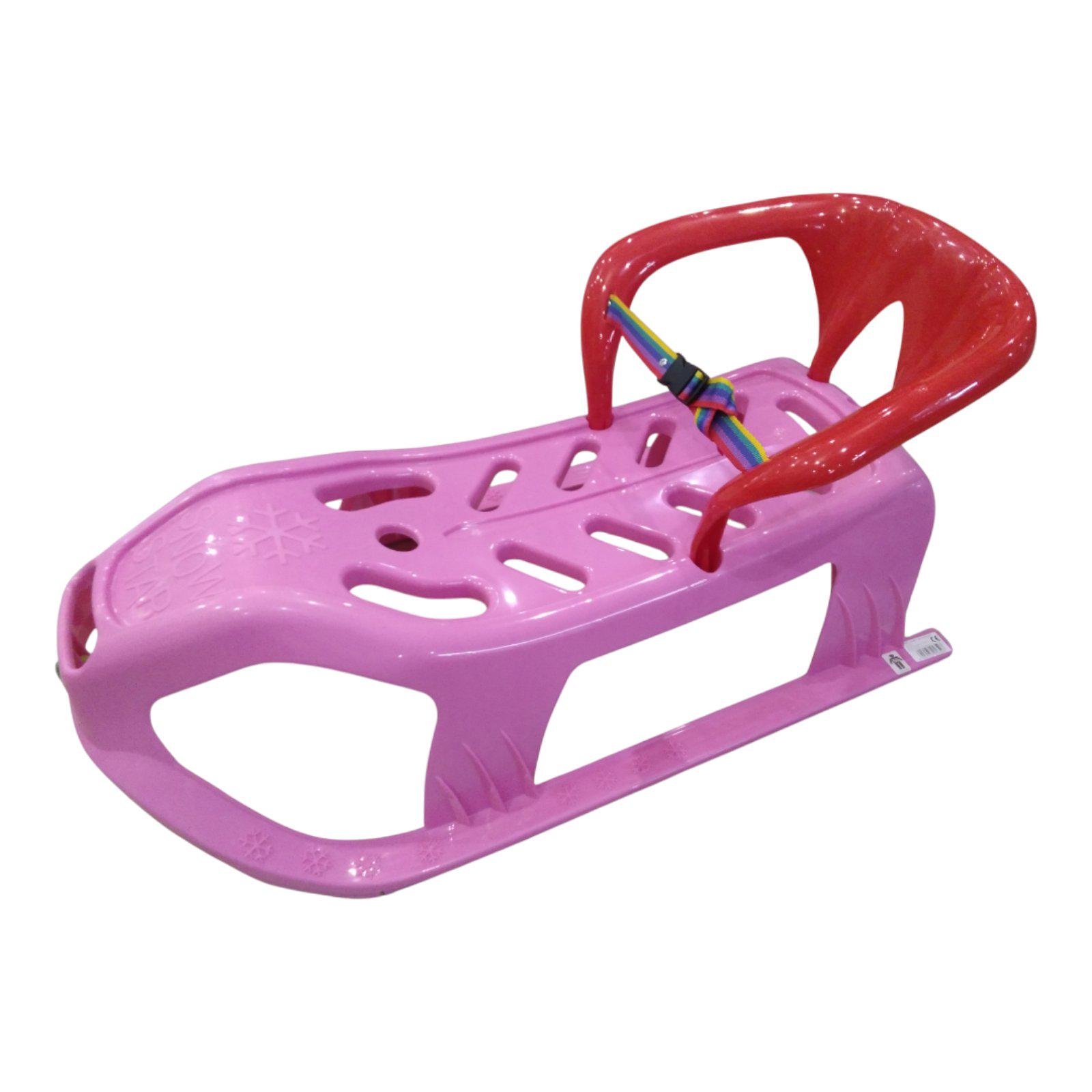 Санки-дитячі зі спинкою Marmat Snow Star Рожевий (11118) - фото 3 Санки-дитячі зі спинкою Marmat Snow Star Рожевий (11118) - фото 3