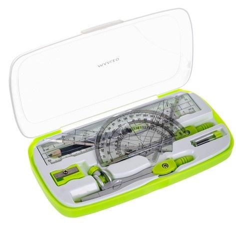 Набор геометрический школьный для черчения в футляре