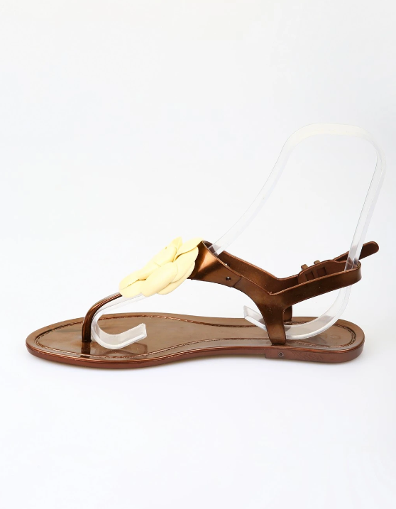 Босоножки шлепанцы женские пляжные р. 36 22,5 см Коричневый с белым (KG-7961) - фото 2 Босоножки шлепанцы женские пляжные р. 36 22,5 см Коричневый с белым (KG-7961) - фото 2