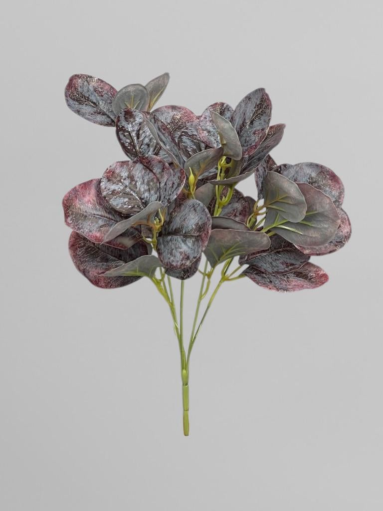 Искусственный куст пеперомии латексный 30 см Фиолетовый (Р05035)