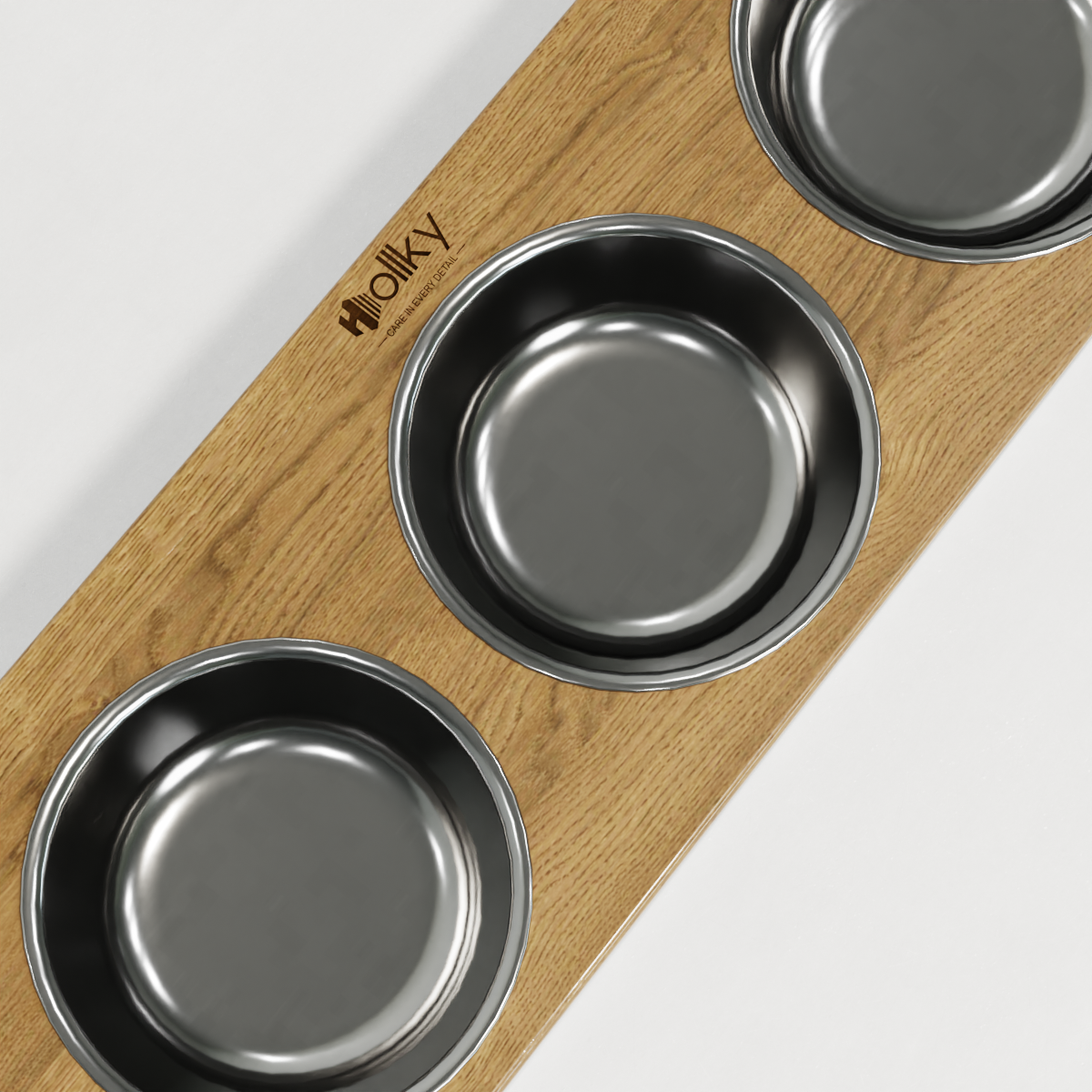 Миски на підставці для котів і маленьких собак Hollky Base Bar 3х0,45 л (Bar-54187-WHNT) - фото 8 Миски на підставці для котів і маленьких собак Hollky Base Bar 3х0,45 л (Bar-54187-WHNT) - фото 8