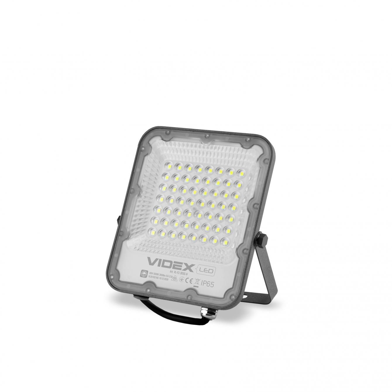 Прожектор LED VIDEX F2e 30W 5000K 3900Lm IP65 SMD VL-F2-305G-N День-ночь - фото 2