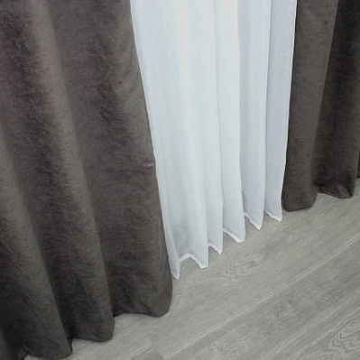 Комплект штор SPARTA микровелюр 1,5х2,7 м 2 шт. Какао (968ш) - фото 6 Комплект штор SPARTA микровелюр 1,5х2,7 м 2 шт. Какао (968ш) - фото 6