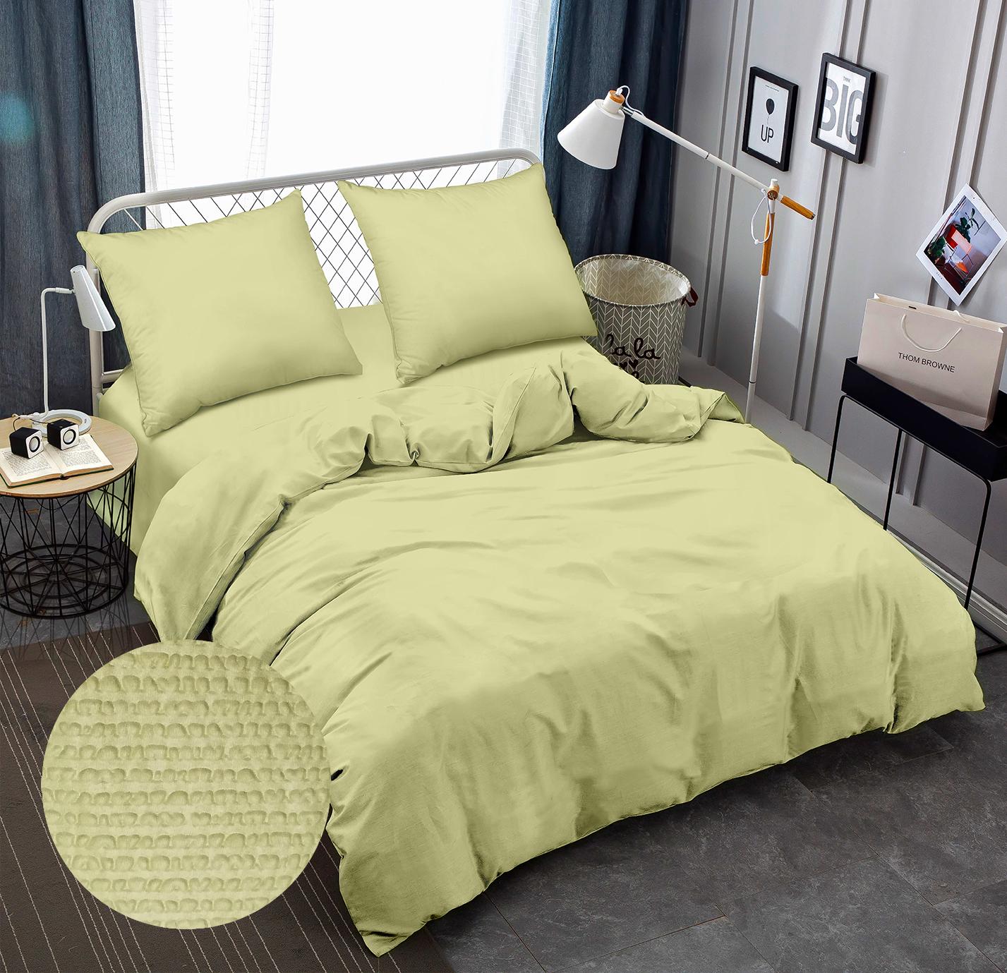 Комплект постільної білизни Zastelli 13-0317 Lily Green жатка двоспальний 175х210 см Салатовий (22224) Комплект постільної білизни Zastelli 13-0317 Lily Green жатка двоспальний 175х210 см Салатовий (22224)
