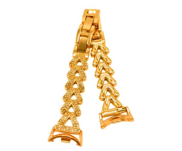 Ремешок металлический Diamond Glamour для Xiaomi Smart Band 9/Smart Band 8 Золотой