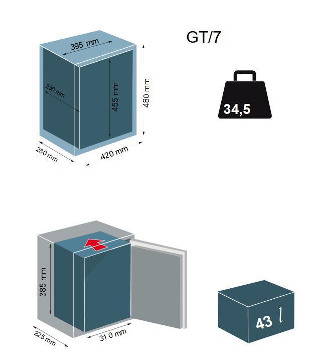 Сейф вбудований Technomax GT/7 - фото 5