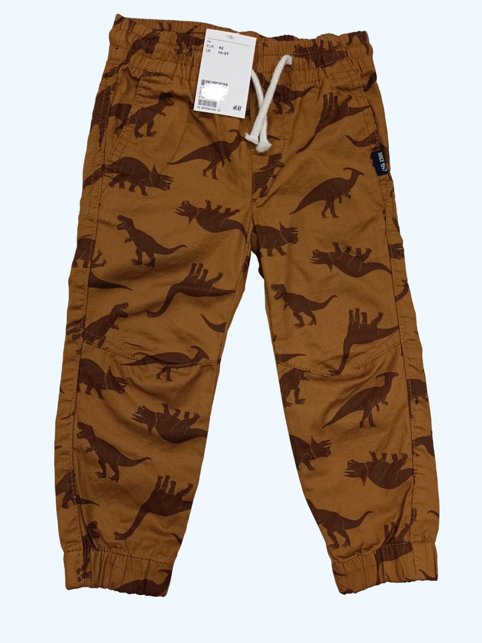 Штани дитячі джогери для хлопчика H&M 92 см Коричневий (0141)