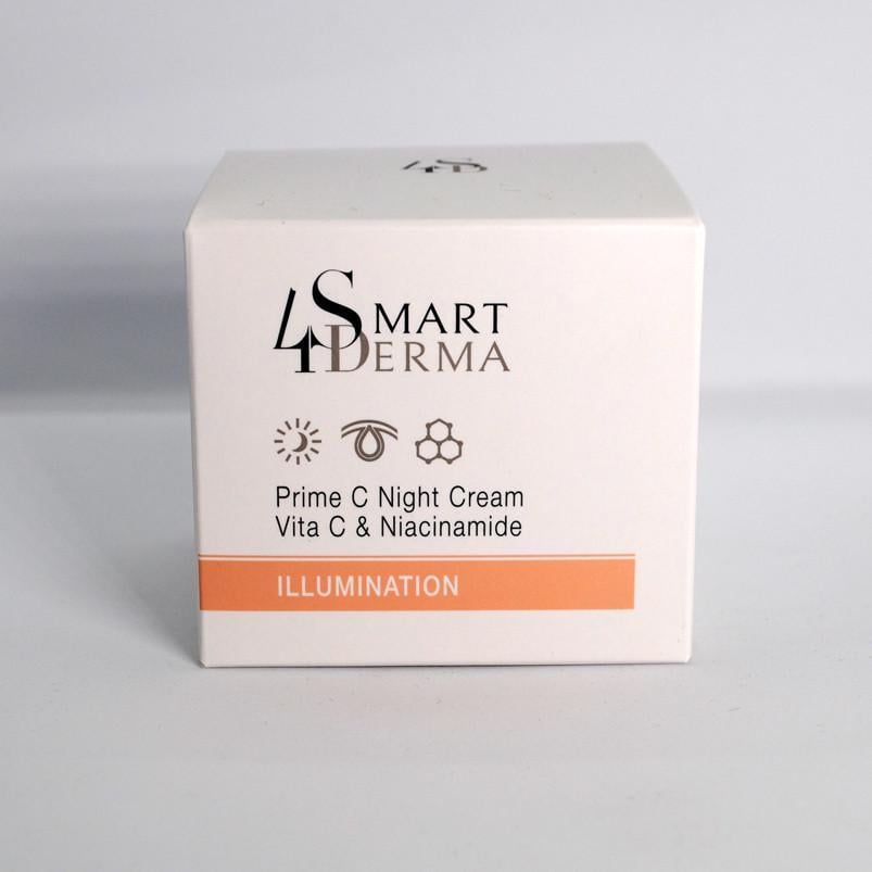 Крем ночной суперантиоксидантный Smart4Derma Illumination Prime C Night Crème Vita C&Niacinamide 50 мл (1878346092)