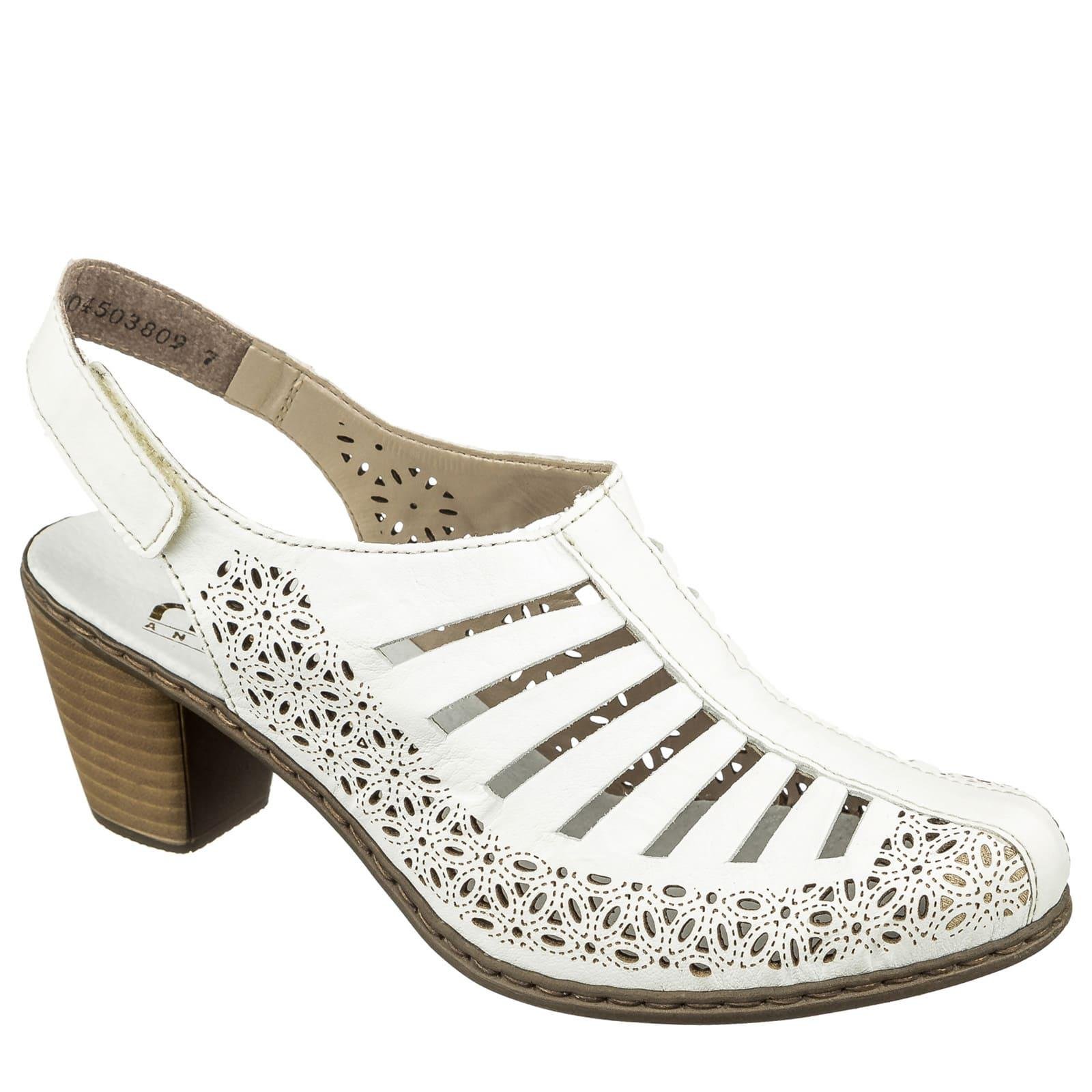 Туфли женские открытые RIEKER р. 41 Белый (91944827)