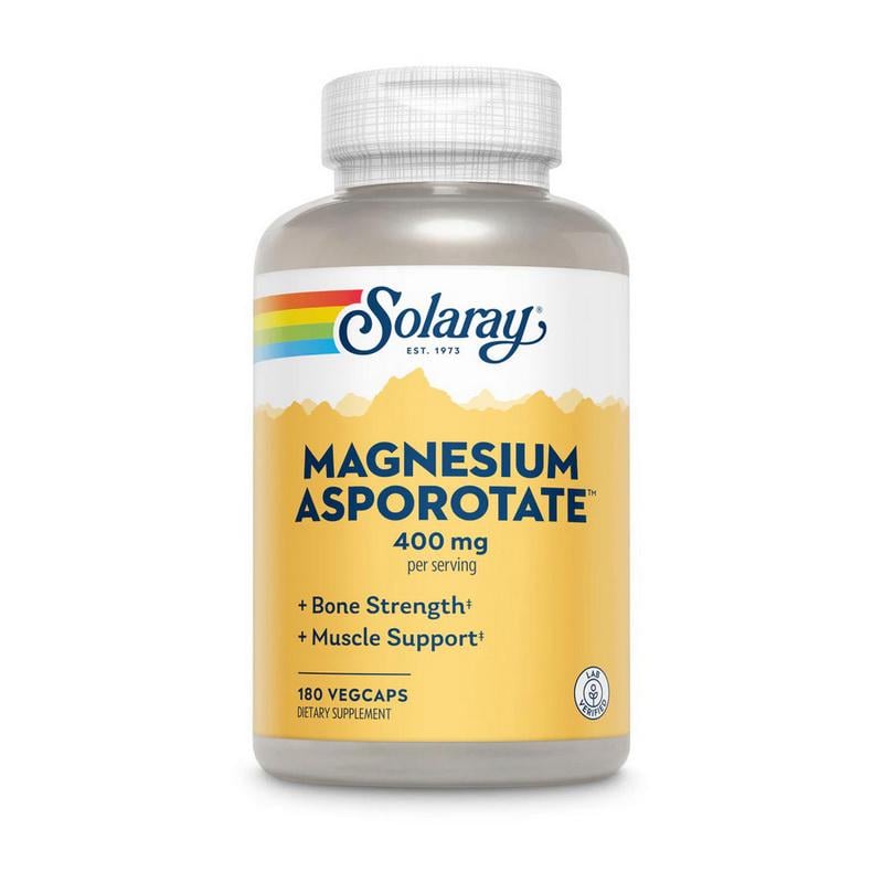 Комплекс магния аспартат цитрат оротат Solaray Magnesium Asporotate 400 mg 180 вер. капс.